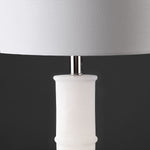 Safavieh Couture Dempsey Alabaster Table Lamp - Nickel / White
