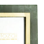 Two's Company S/2 Aventurine Green and Gold Photo Frames Incl 2 Sizes