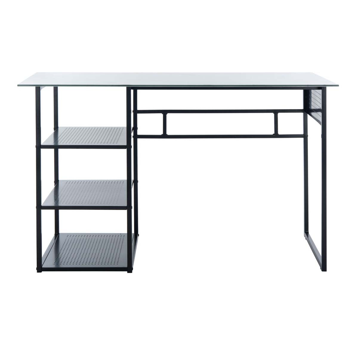 Safavieh Xyla 3 Shelf Glass Top Desk , DSK2208
