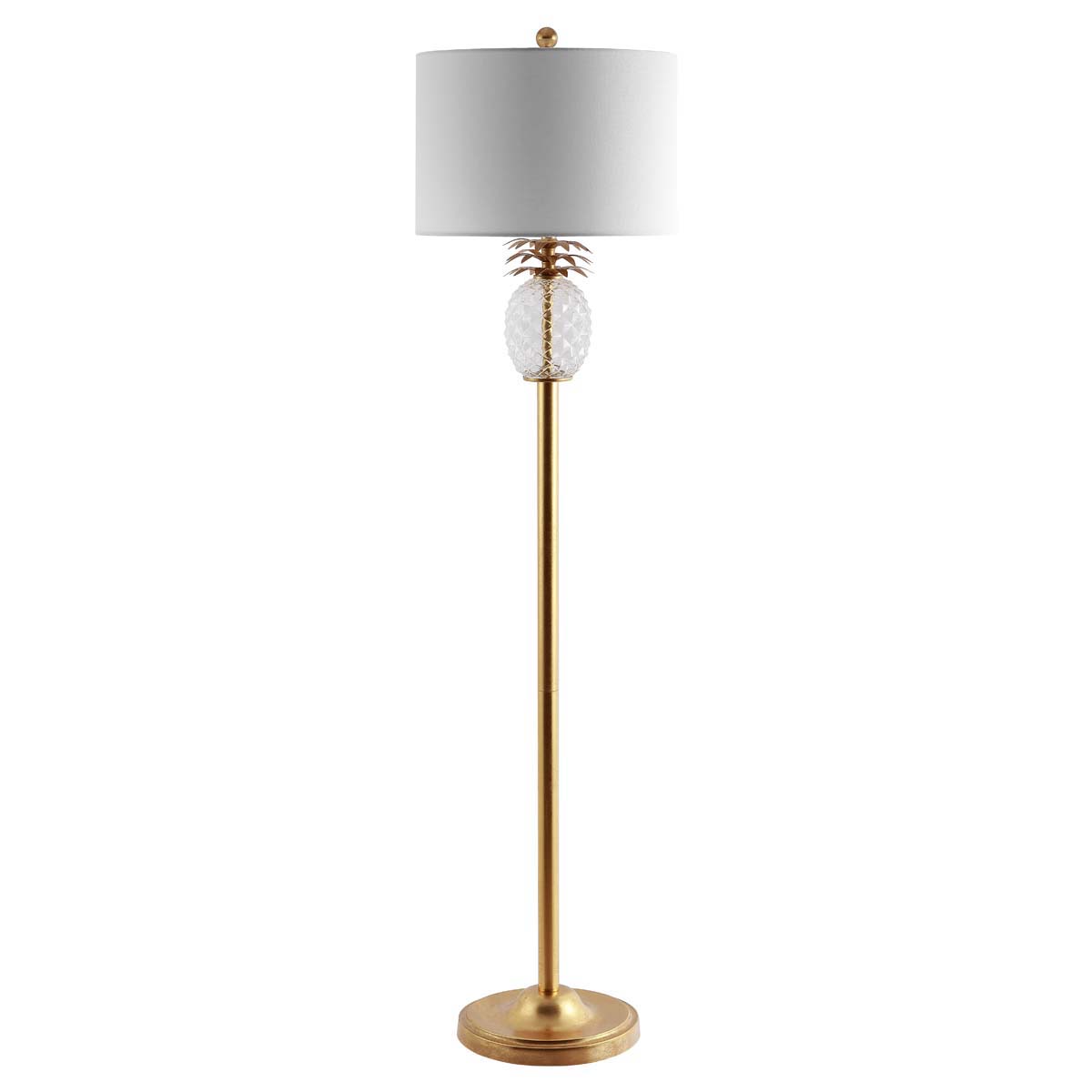 Safavieh Elza Floor Lamp, FLL4086 - Gold Leaf/Clear
