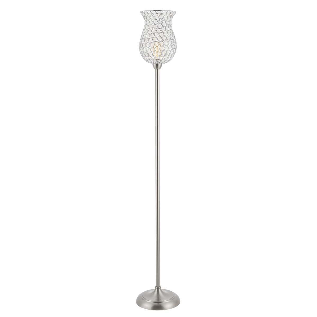 Safavieh Ricky Iron Floor Lamp , FLL4089 - Nickel