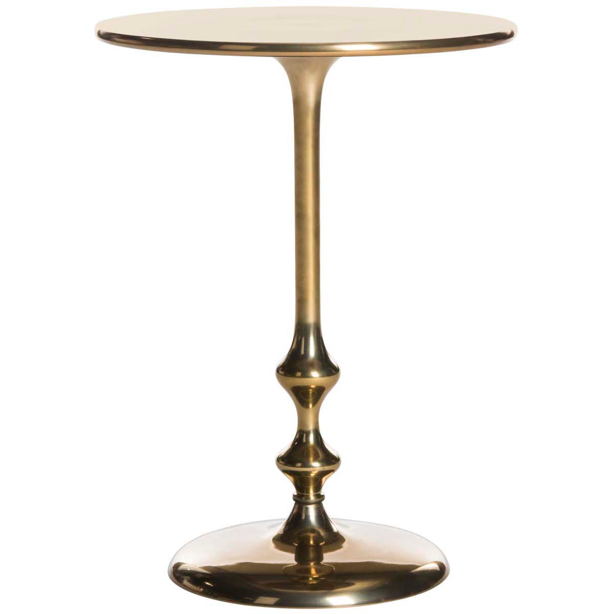 Safavieh Hydra Round Side Table , FOX5520 - Antique Brass