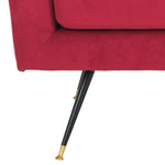 Safavieh Nynette Velvet Retro Mid Century Accent Chair , FOX6270 - Maroon