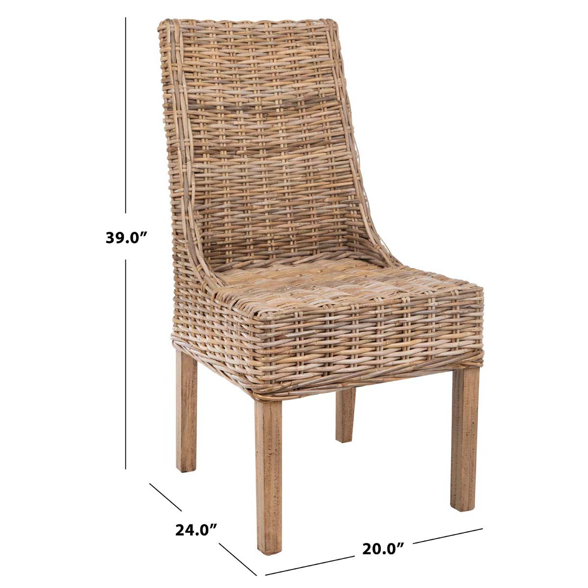 Safavieh Suncoast 18''H Rattan Arm Chair (Set Of 2), FOX6503