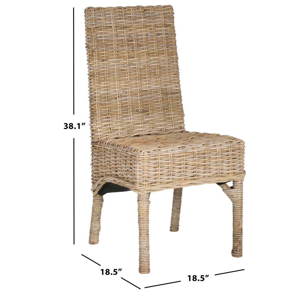 Safavieh Beacon 18''H Rattan Side Chair, FOX6519