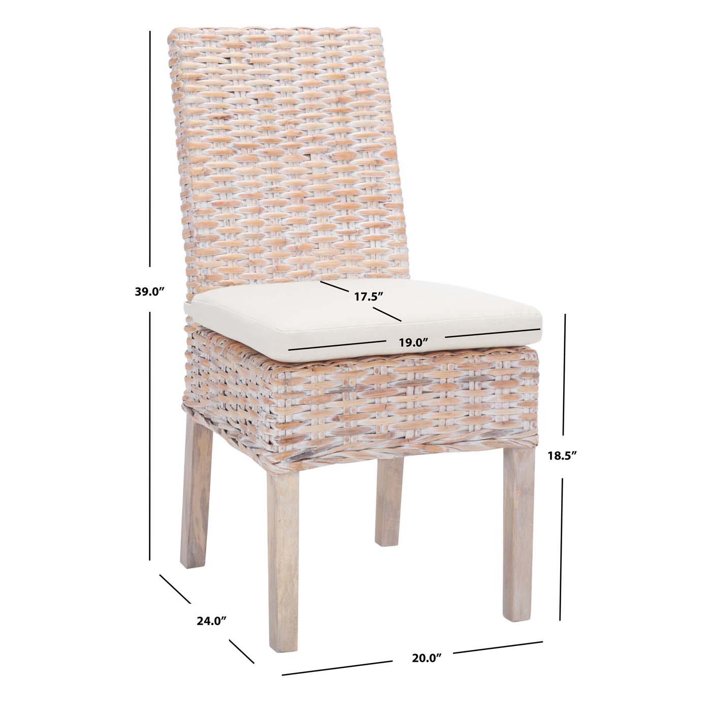 Safavieh Sanibel Side Chair W/ Cushion , FOX6541