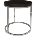 Safavieh Couture Turner Black Glass Top Round End Table - Black