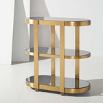 Safavieh Couture Cece Mirrored Glass Bar Cart - Gold