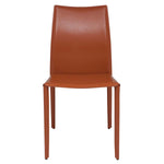 Nuevo Sienna Leather Dining Chair Elegant - Ochre
