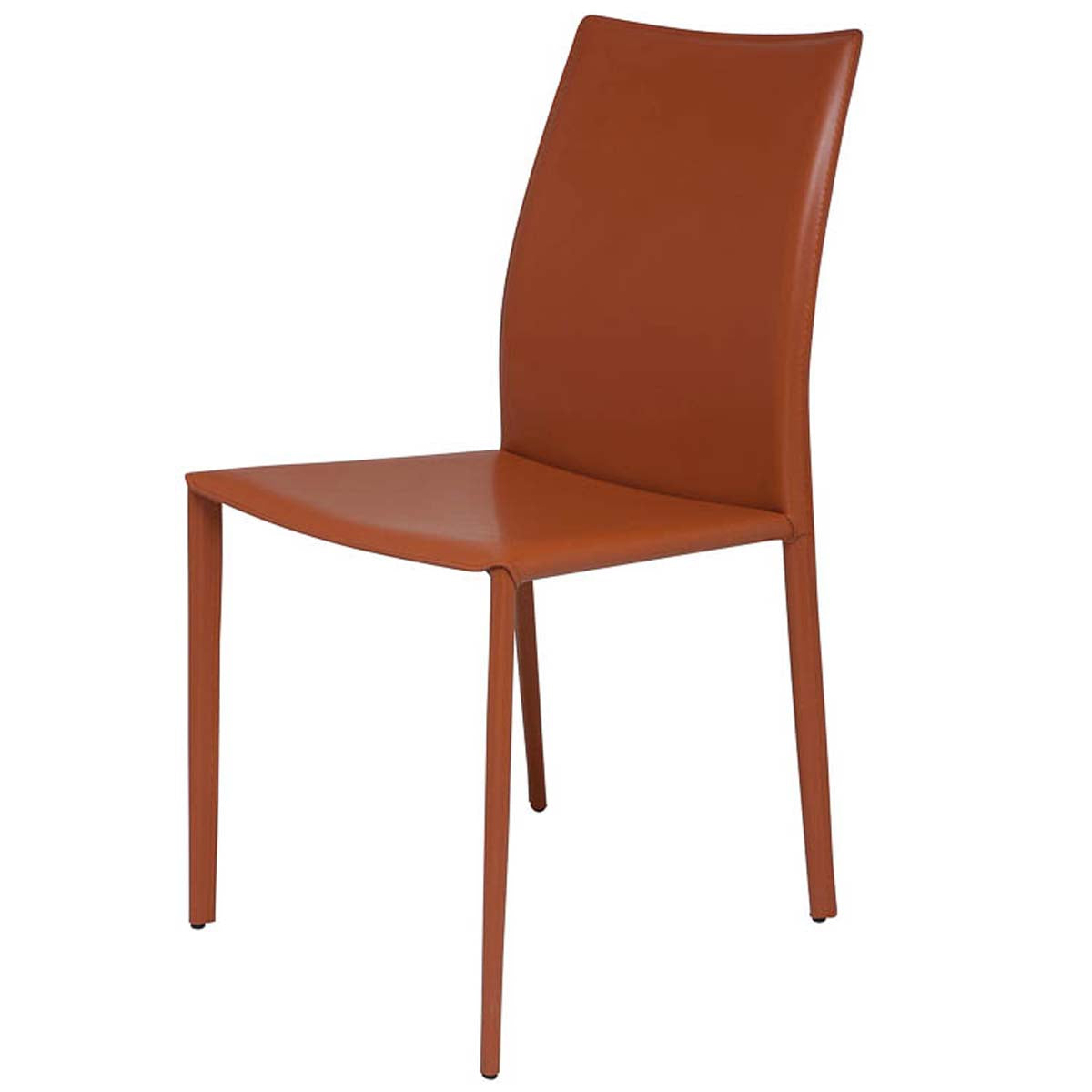 Nuevo Sienna Leather Dining Chair Elegant - Ochre