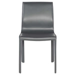 Nuevo Colter Leather Armless Dining Chair - Dark Grey