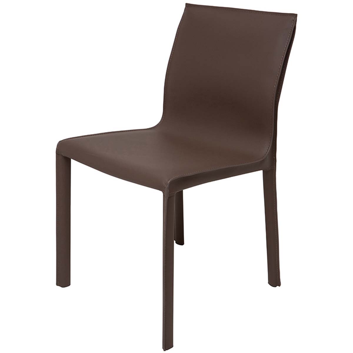 Nuevo Colter Leather Armless Dining Chair - Mink