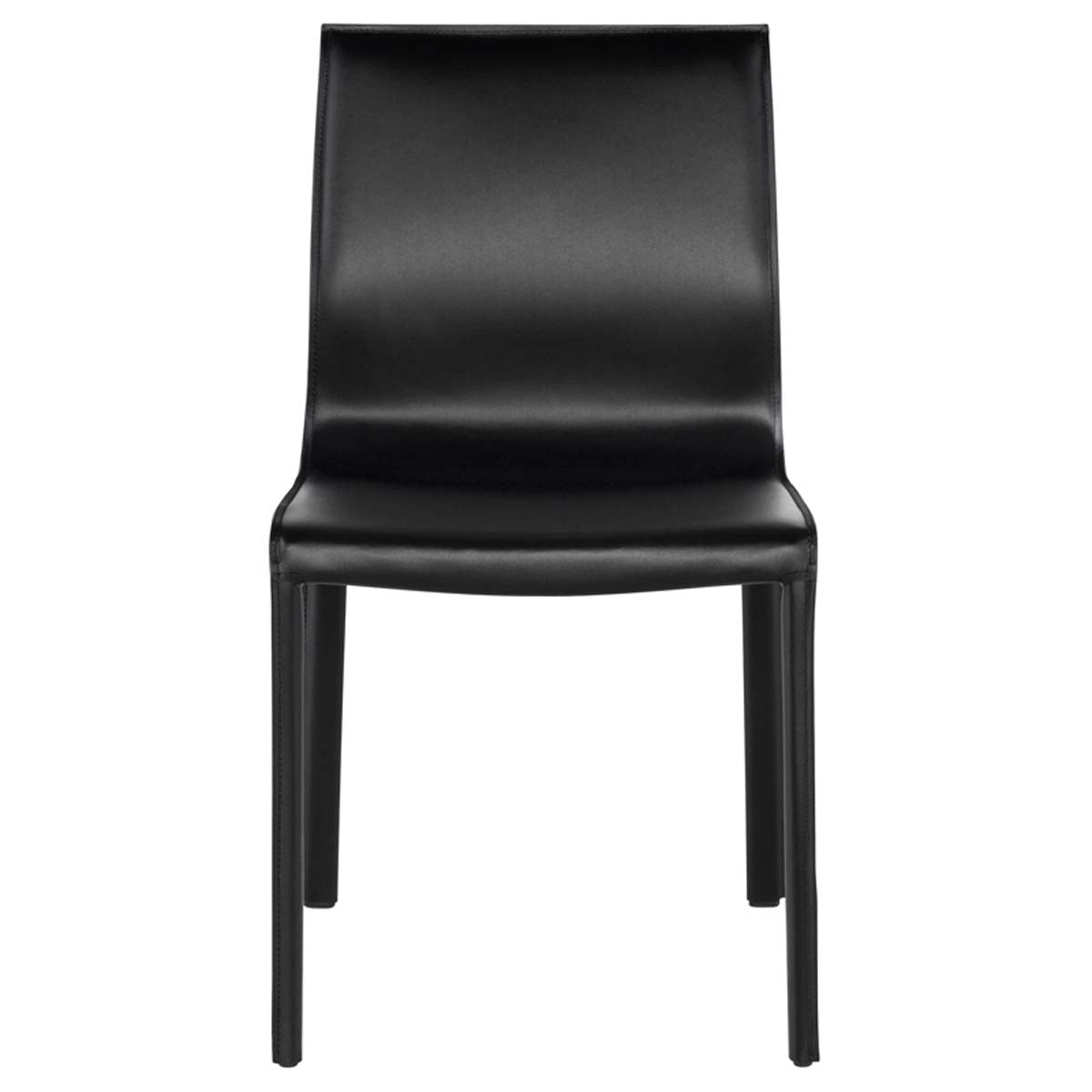 Nuevo Colter Leather Dining Chair - Black