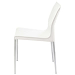 Nuevo Colter Leather Dining Chair - White