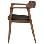 Nuevo Caitlan Dining Chair Tan Walnut Frame - Black