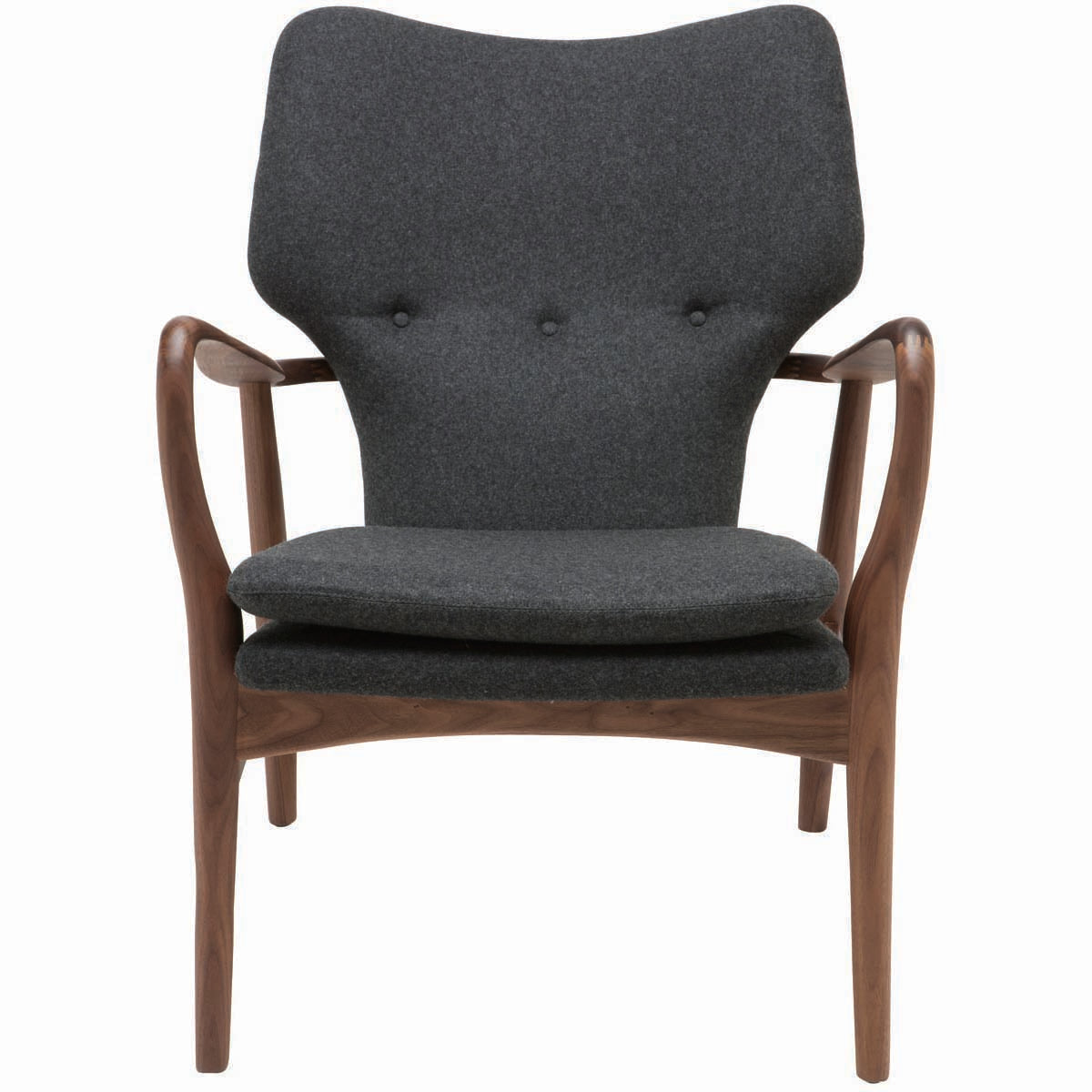 Nuevo Patrik Occasional Chair Wool Seat - Dark Grey