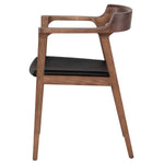 Nuevo Caitlan Dining Chair Walnut Stained Ash Frame - Black