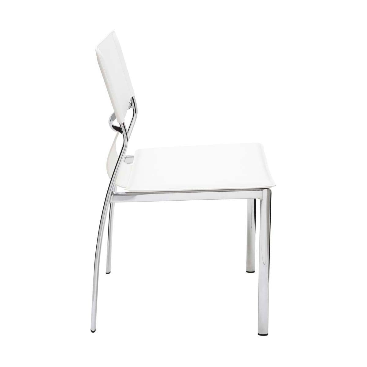 Nuevo Lisbon Leather Dining Chair - White
