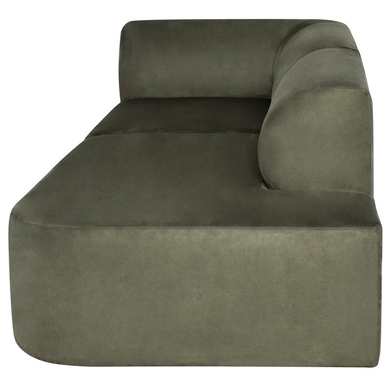 Nuevo Isla Triple Seat Sofa Left Facing - Sage Microsuede