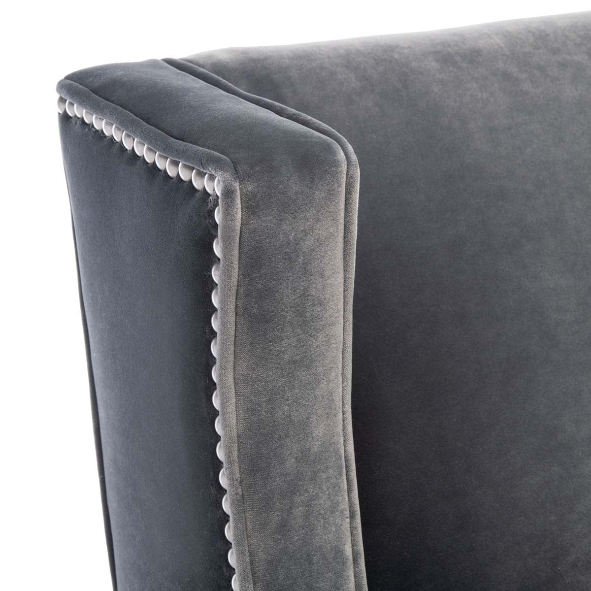 Safavieh Couture Vitali Studded Chaise - Charcoal