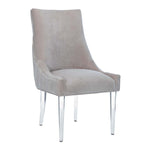 Safavieh Couture De Luca Acrylic Leg Dining Chair - Pale Taupe