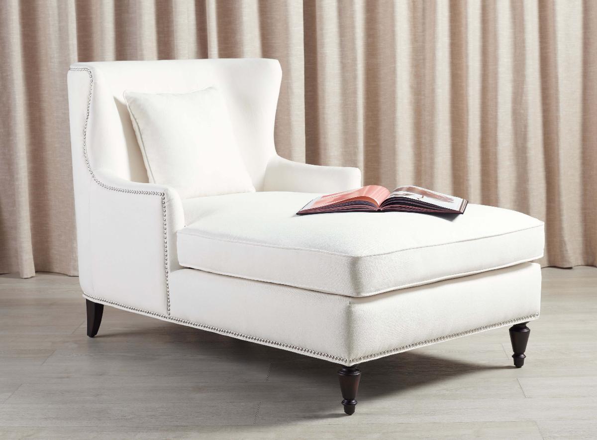 Safavieh Couture Jamie Upholstered Chaise Lounge - Ivory