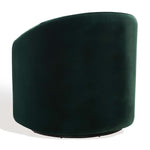 Safavieh Couture Lesley Swivel Barrel Chair - Dark Green