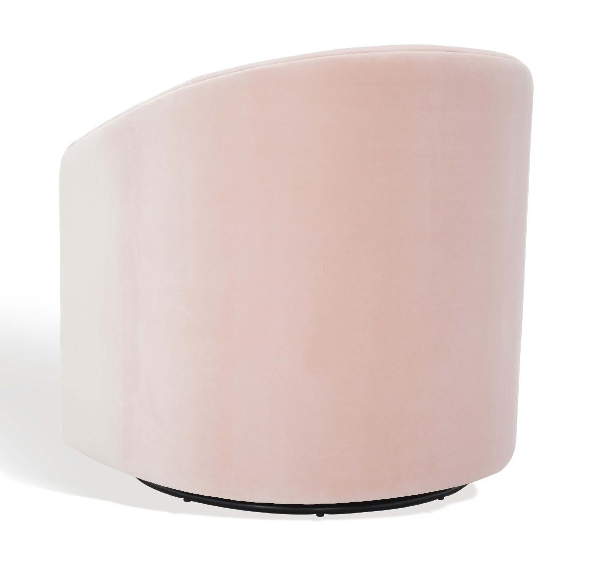 Safavieh Couture Lesley Swivel Barrel Chair - Light Pink
