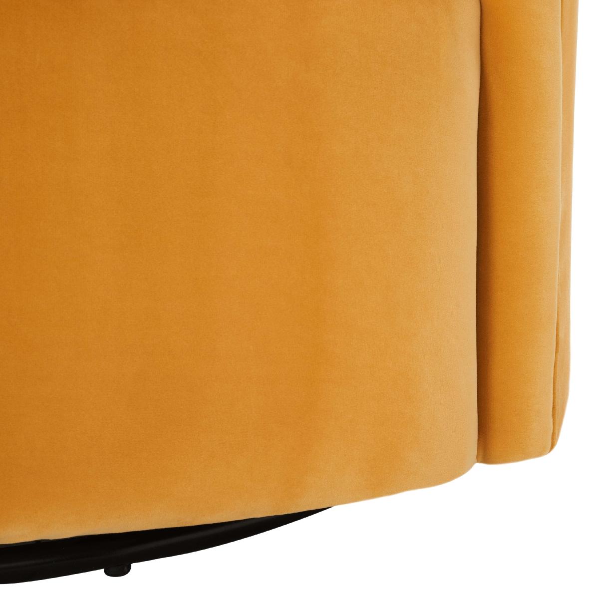 Safavieh Couture Lesley Swivel Barrel Chair - Mustard