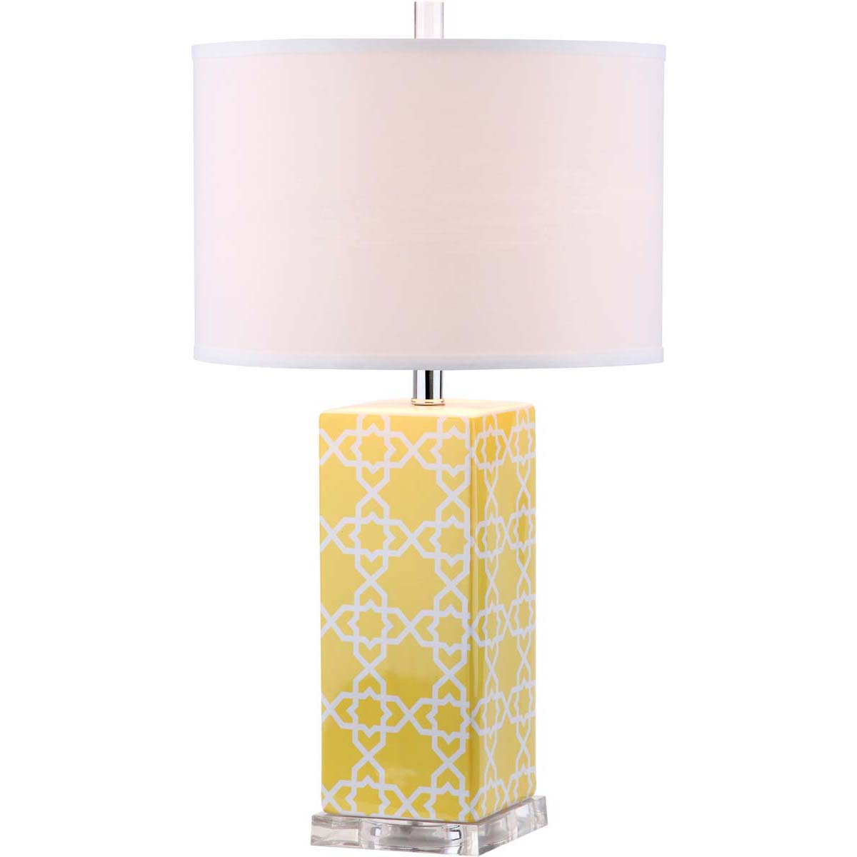 Safavieh Quatrefoil 27 Inch H Table Lamp , LITS4133 - Yellow