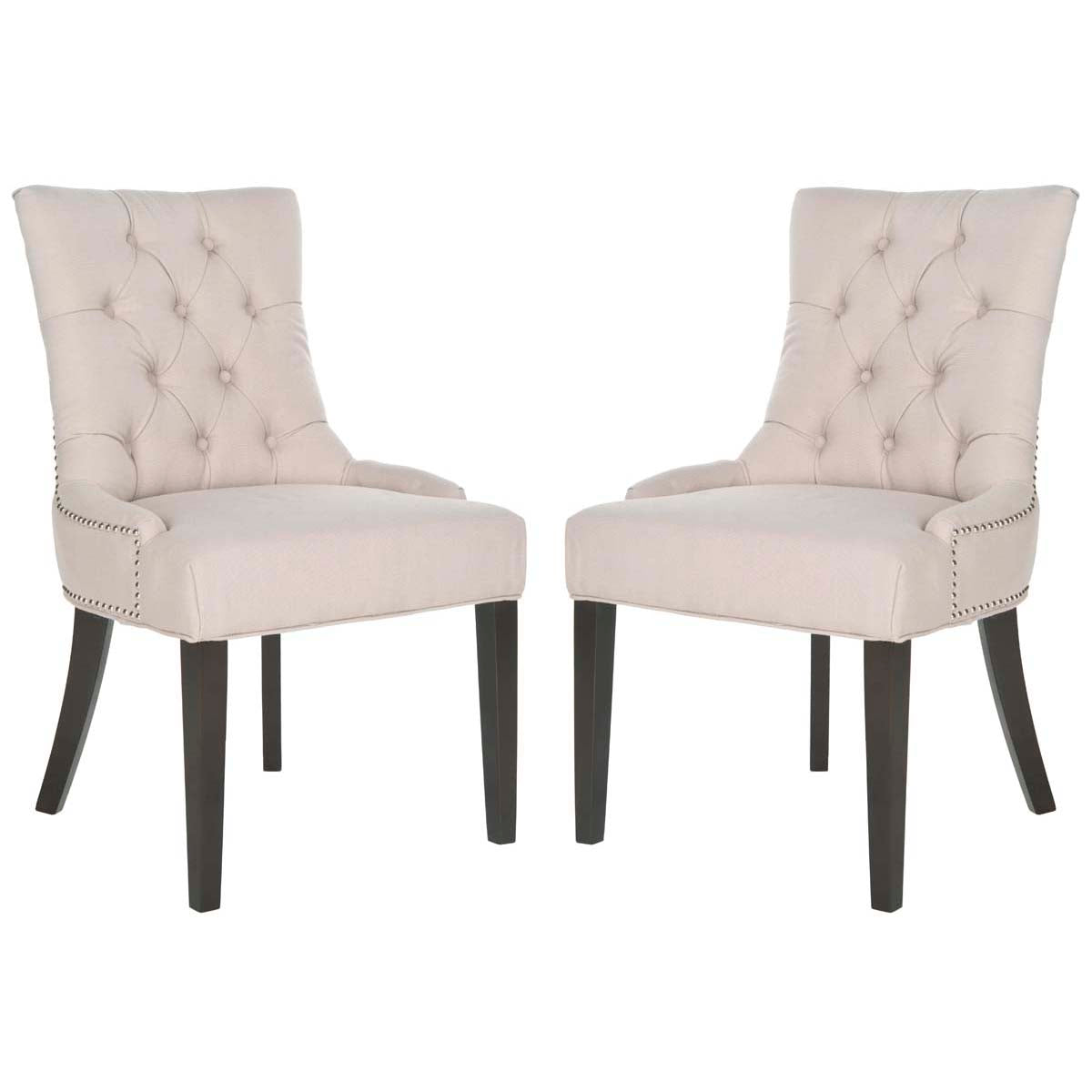 Safavieh Harlow 19''H Tufted Ring Chair (Set Of 2)   Silver Nail Heads , MCR4716
