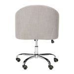 Safavieh Amy Tufted Linen Chrome Leg Swivel Office Chair , OCH4500