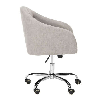 Safavieh Amy Tufted Linen Chrome Leg Swivel Office Chair , OCH4500