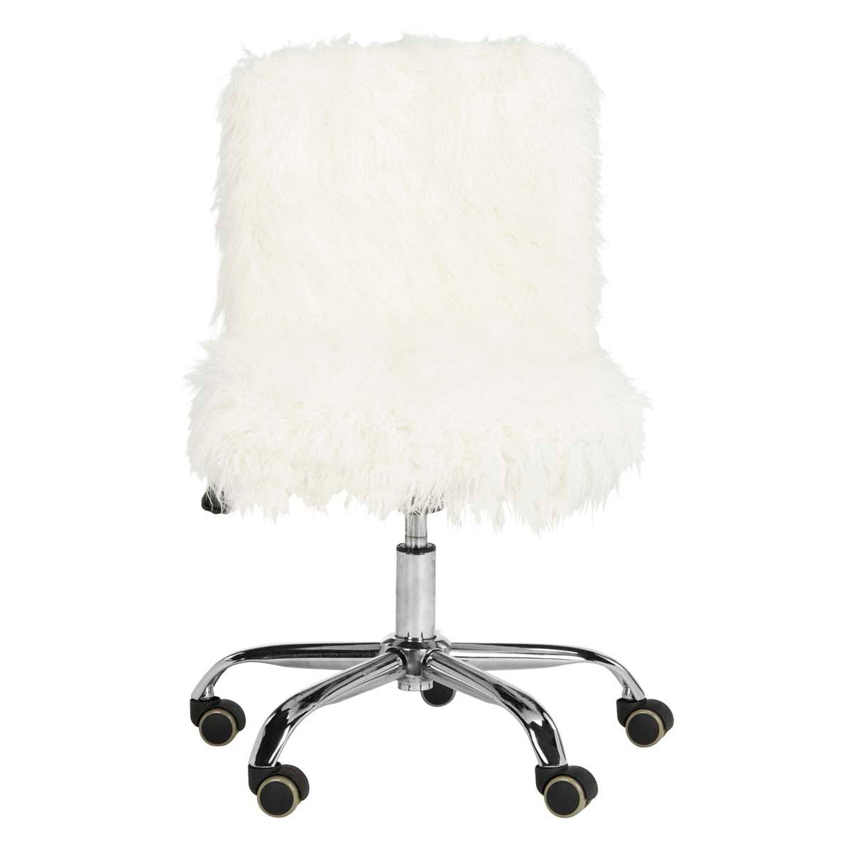 Safavieh Whitney Faux Sheepskin Chrome Leg Swivel Office Chair , OCH4505