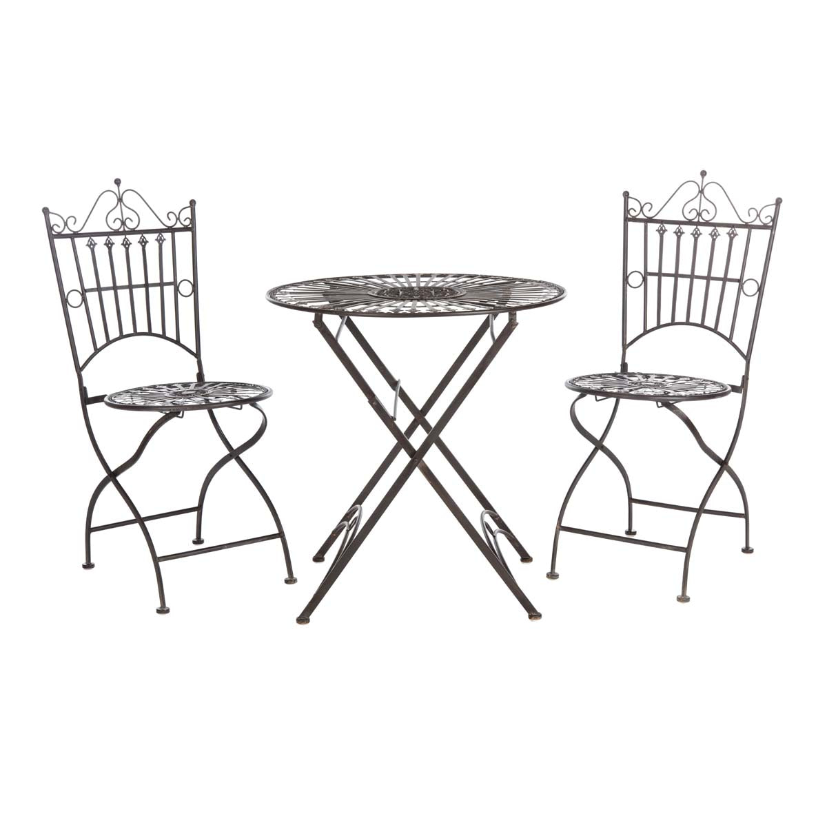 Safavieh Belen Bistro Set, One Table And Two Chairs , PAT5020 - Black Rust