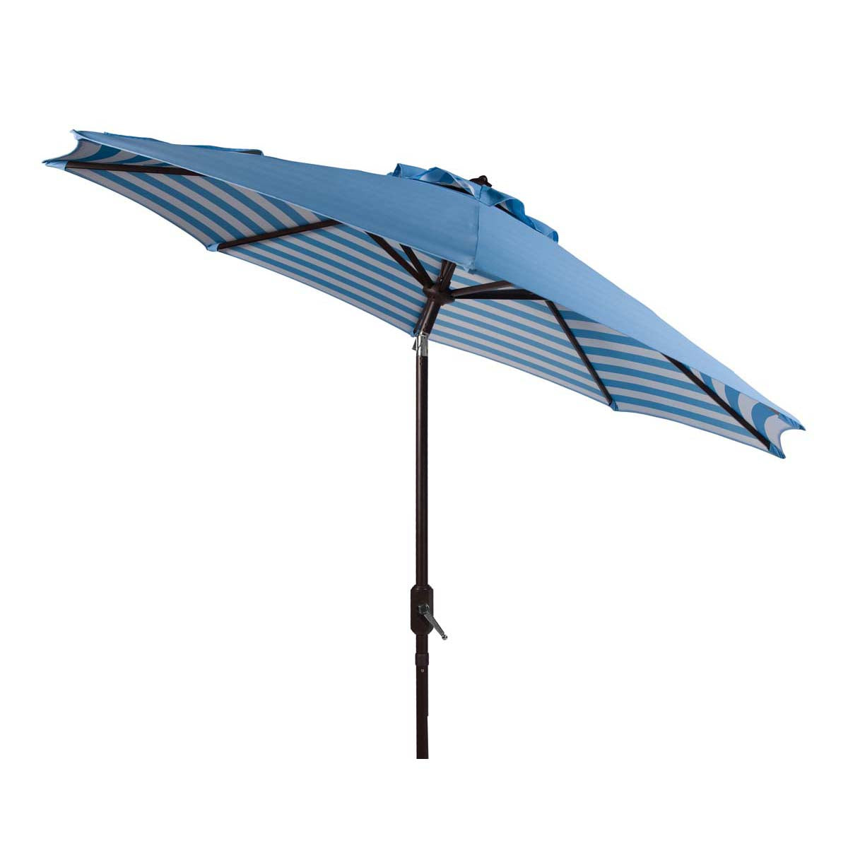 Safavieh Athens Inside Out Striped 9Ft Crank Outdoor Auto Tilt Umbrella , PAT8007