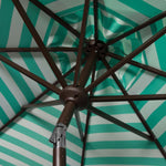 Safavieh Athens Inside Out Striped 9Ft Crank Outdoor Auto Tilt Umbrella , PAT8007