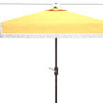Safavieh Milan Fringe 7.5 Ft Square Crank Umbrella , PAT8408