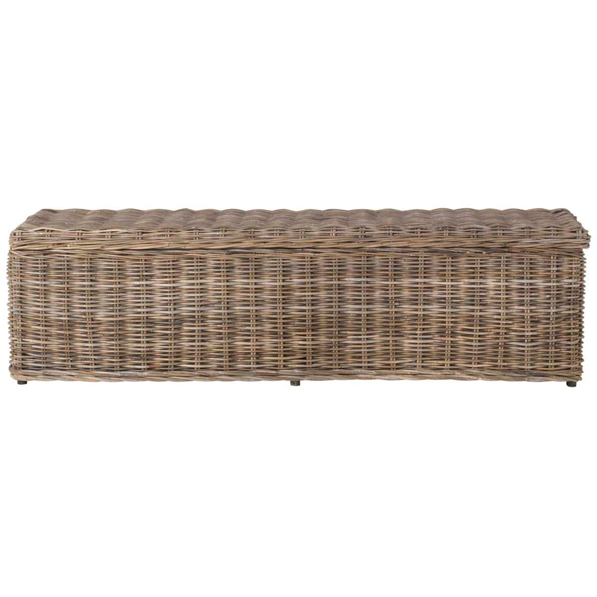 Safavieh Caius Wicker Bench With Storage , SEA7017