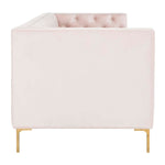 Safavieh Couture Vydia Velvet Tufted Sofa - Blush Pink