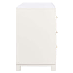 Safavieh Couture Raina 6 Drawer Dresser - White / Brass