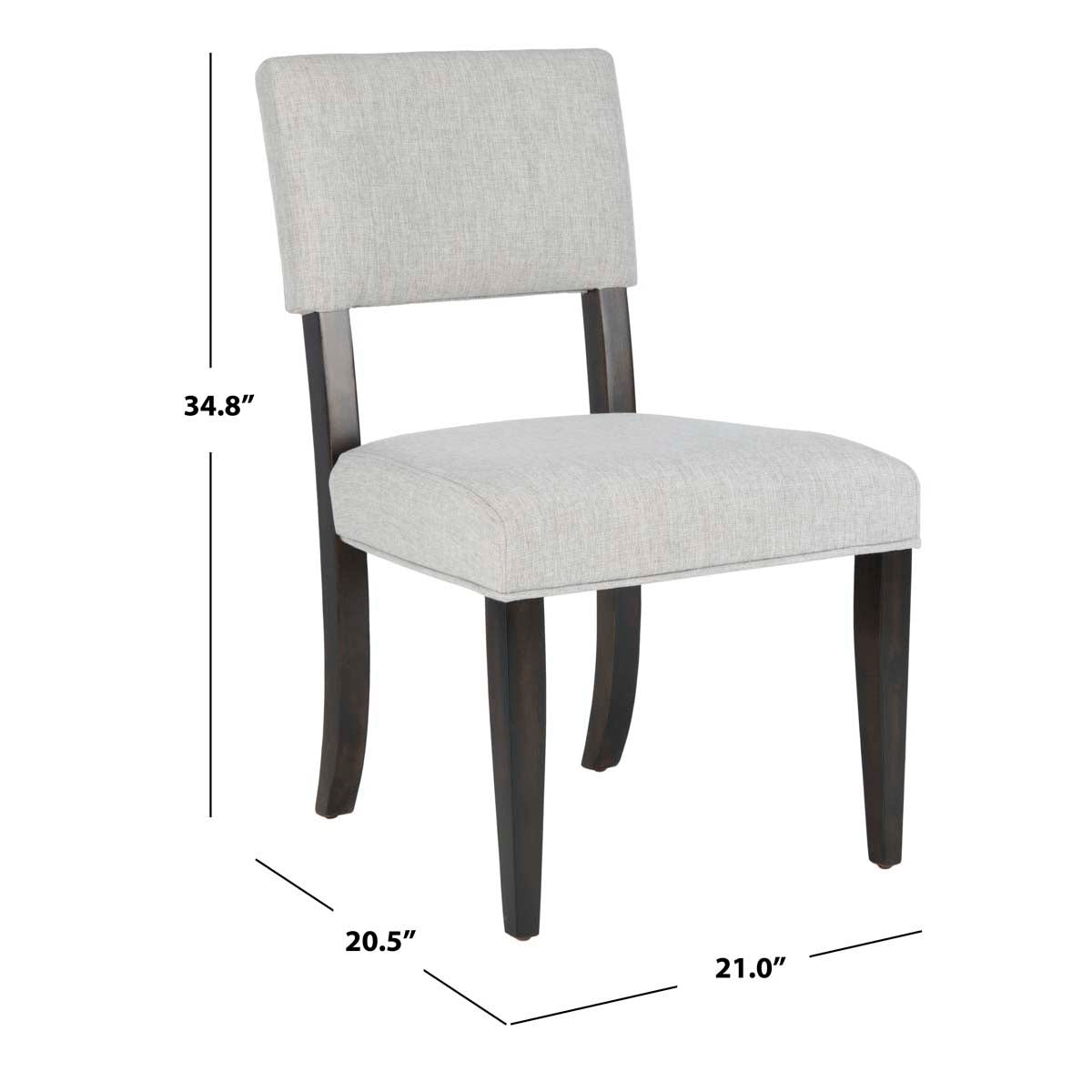 Safavieh Couture Luis Wood Dining Chair, SFV2107 - Dark Brown / Light Taupe