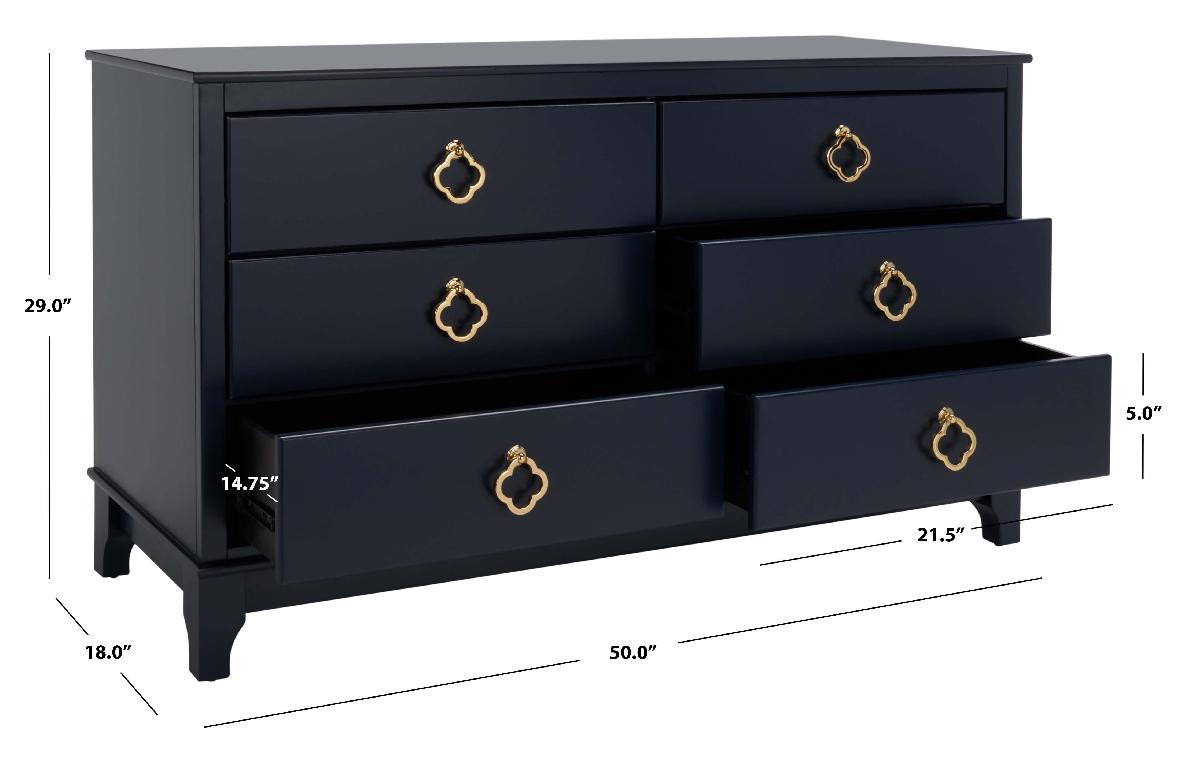 Safavieh Couture Hannon 6 Drawer Contemporary Dresser