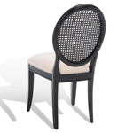 Safavieh Couture Karlee Rattan Back Dining Chair (Set of 2) - Black / Beige