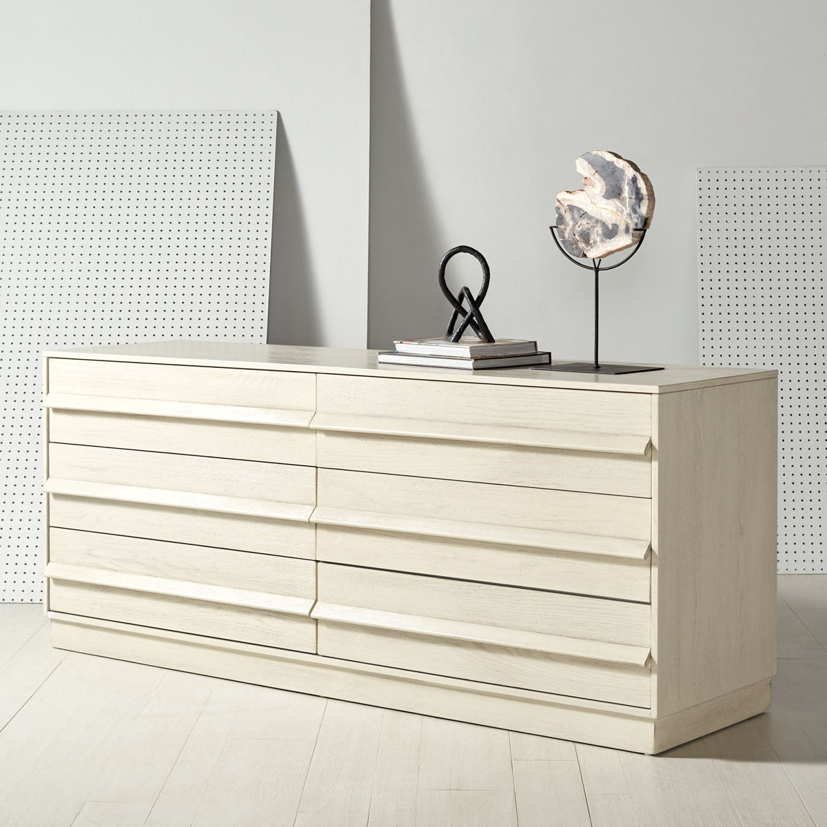 Safavieh Couture Deirdra 6 Drawer Wood Dresser - White Wash
