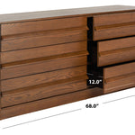 Safavieh Couture Deirdra 6 Drawer Wood Dresser - Medium Oak