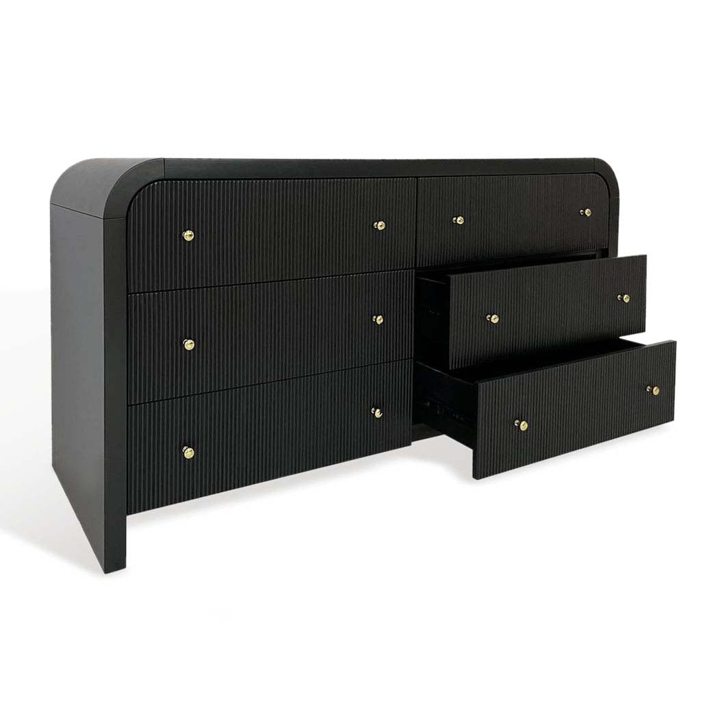 Safavieh Couture Liabella 6 Drawer Curved Dresser