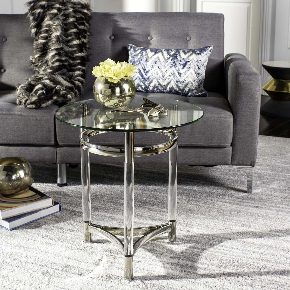 Safavieh Couture Letty Round Acrylic End Table
