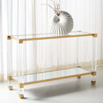 Safavieh Couture Angie Acyrlic Console Table - Brass