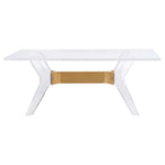 Safavieh Couture Werner Acrylic Coffee Table - Brass